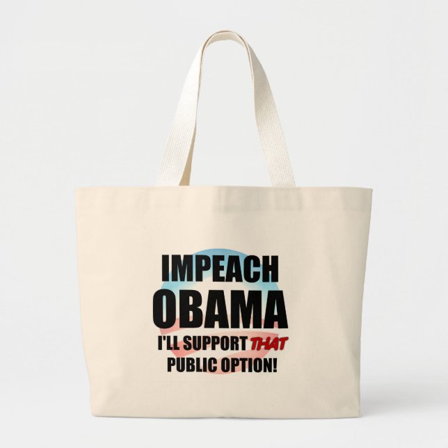 Bolso De Tela Gigante Acuse a Obama (Frente)