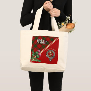 Bolso De Tela Gigante Adair Clan Badge & Tartan Large Tote Bag