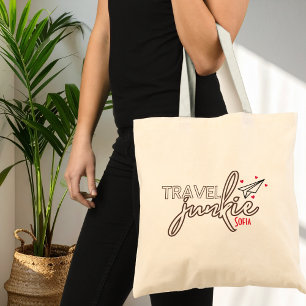 Bolso De Tela Gigante Adicta a Viajar, Viaje de Chicas Personalizado