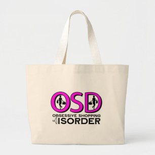Bolso De Tela Gigante Adicto a Compras Obsesivo