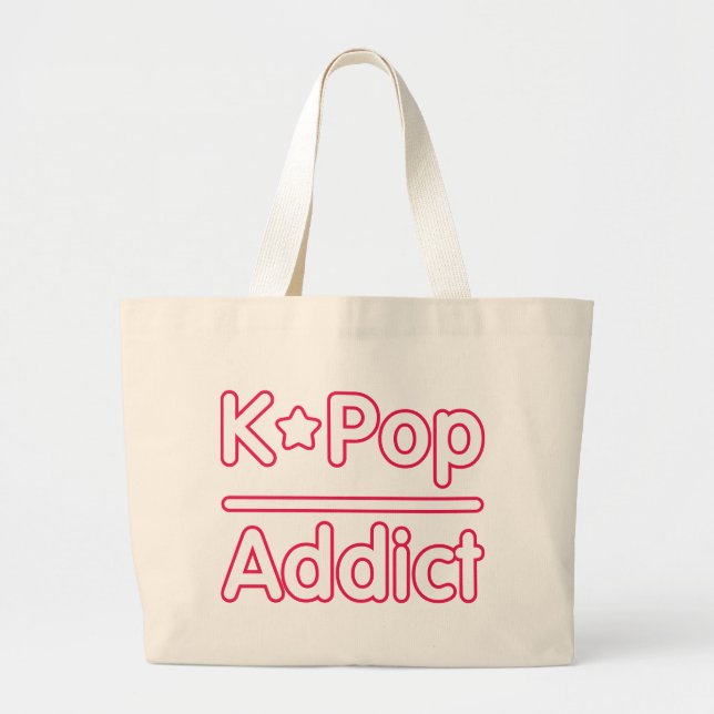 Bolso De Tela Gigante Adicto K-POP (Frente)