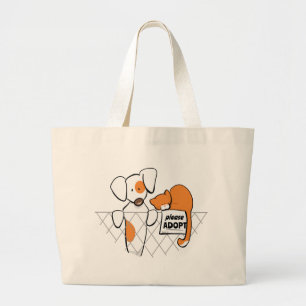 Bolso De Tela Gigante Adoptar Mascotas Parche y Rusty™