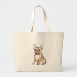Bolso De Tela Gigante Adorable cachorro de bulldog francés