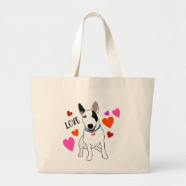 Bolso De Tela Gigante Adorable English Bull Terrier sends his love