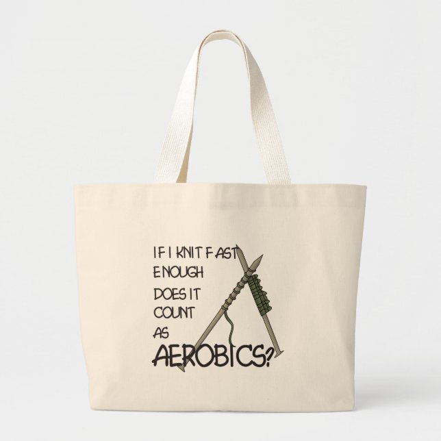 Bolso De Tela Gigante Aeróbicos que hacen punto (Frente)