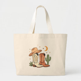 Bolso De Tela Gigante Aesthetic Cowgirl  Pastel Western Desert Vibes 