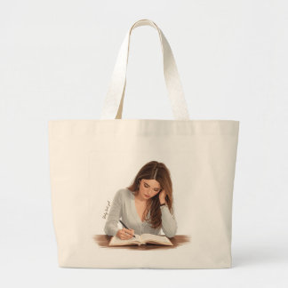 Bolso De Tela Gigante Aesthetic Woman Writing Illustration Tote Bag