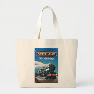 Bolso De Tela Gigante Afiche de viaje para Locomotoras de Escocia