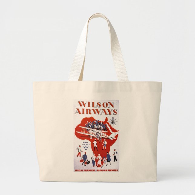 Bolso De Tela Gigante ~ África de las vías aéreas de Wilson (Frente)