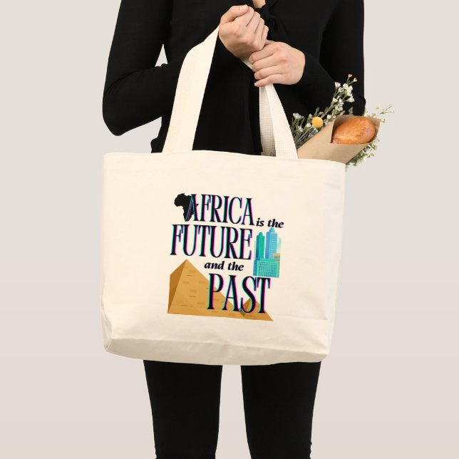 Bolso De Tela Gigante Africa is The Future & The Past |  (Anverso (producto))