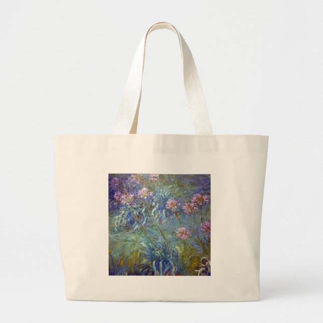 Bolso De Tela Gigante Agapanthus de Claude Monet (Frente)