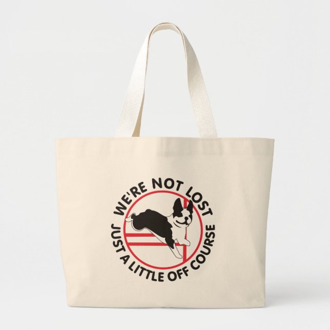 Bolso De Tela Gigante Agilidad de Boston Terrier del curso (Frente)