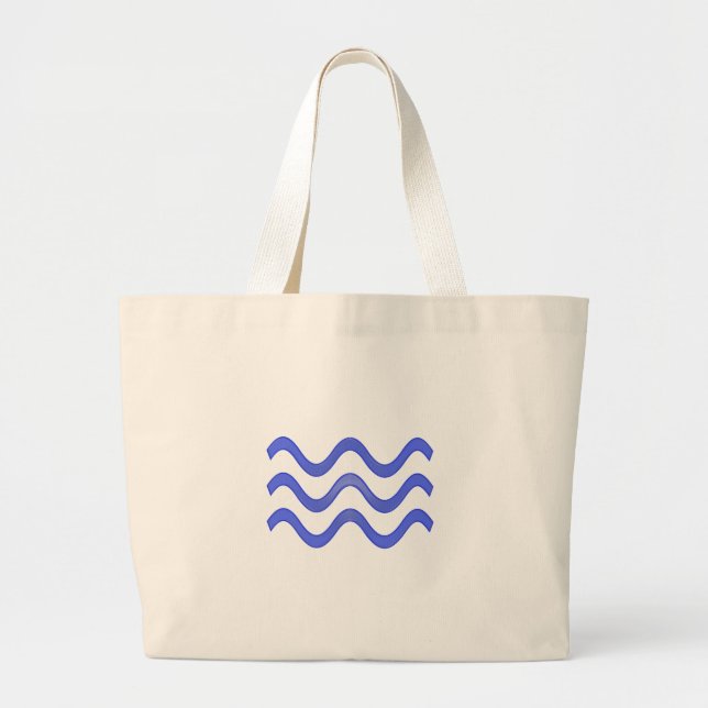 Bolso De Tela Gigante Agua (Frente)