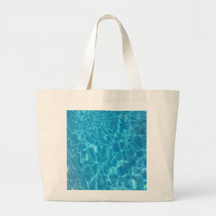Bolso De Tela Gigante Agua de Piscina Azul Celeste Cristalina