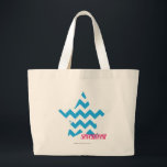 Bolso De Tela Gigante Aguamarina 2 del zigzag<br><div class="desc">Aguamarina del zigzag</div>