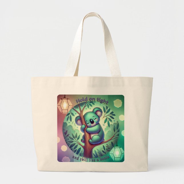 Bolso De Tela Gigante Aguantar fuerte - Chill Like a Koala (Frente)