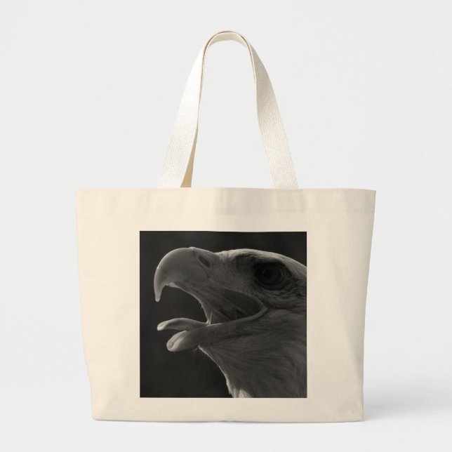 Bolso De Tela Gigante Águila blanca y negra (Frente)