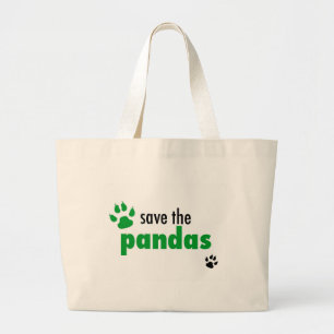 Bolso De Tela Gigante Ahorre las pandas