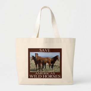 Bolso De Tela Gigante Ahorre los caballos salvajes