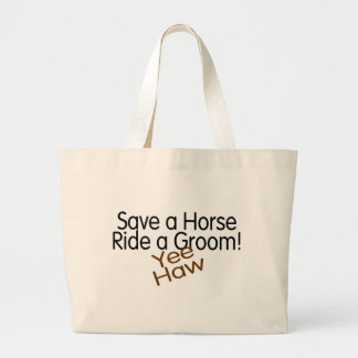 Bolso De Tela Gigante Ahorre un paseo del caballo un novio