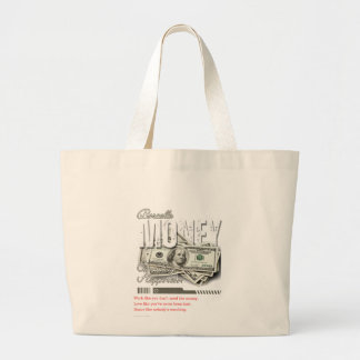 Bolso De Tela Gigante "Ahorro inteligente, compras elegantes"