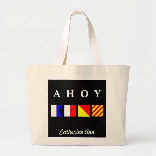 Bolso De Tela Gigante Ahoy tote conocido (Frente)