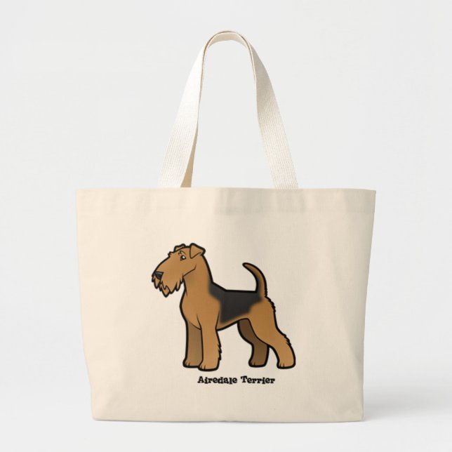 Bolso De Tela Gigante airedale terrier (Frente)