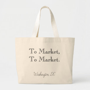 Bolso De Tela Gigante "Al mercado, al mercado "
