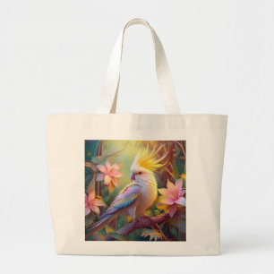 Bolso De Tela Gigante Ala irlandesa Cockatiel Fantasy Bird