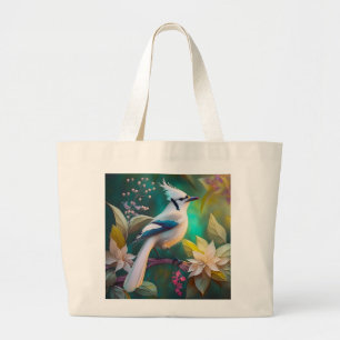 Bolso De Tela Gigante Ala Verde azulada de la marea blanca Jay Fantasy B