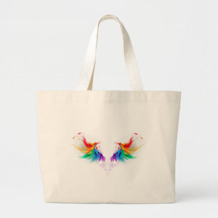 Bolso De Tela Gigante Alas del arco iris fluidas