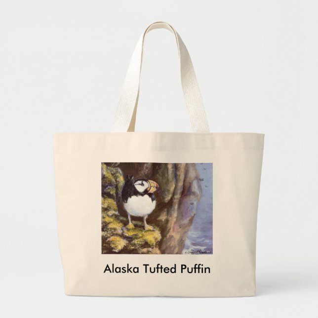 Bolso De Tela Gigante Alaska Tufted Puffin (Frente)