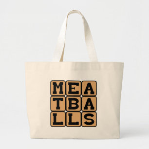 Bolso De Tela Gigante Albóndigas, amigo de los espaguetis
