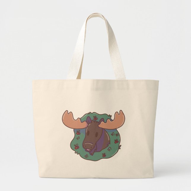 Bolso De Tela Gigante Alce de Navidad (Frente)