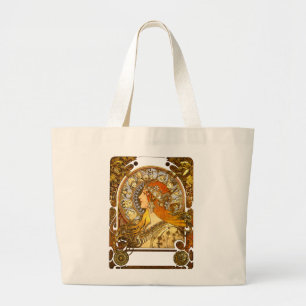 Bolso De Tela Gigante Alfonse Mucha Zodiac Art Nouveau Mujer