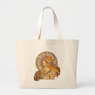 Bolso De Tela Gigante Alfonso Mucha - zodiaco