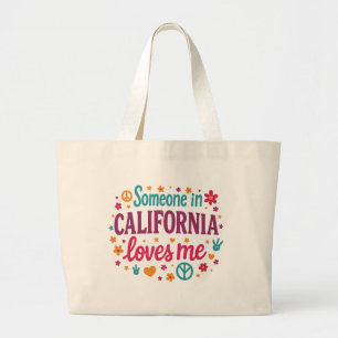 Bolso De Tela Gigante Alguien en California Me Ama Regalos Divertidos