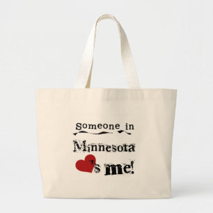 Bolso De Tela Gigante Alguien en Minnesota me ama