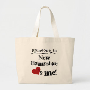 Bolso De Tela Gigante Alguien en New Hampshire me ama