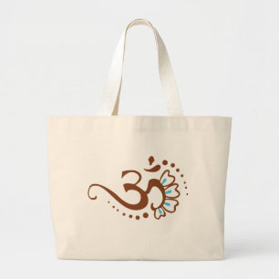 Bolso De Tela Gigante Alheña floral OM