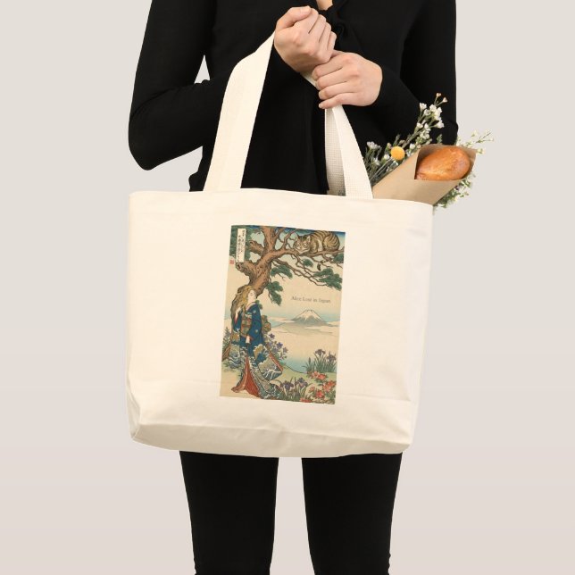 Bolso De Tela Gigante Alice Lost in Japan | Ukiyo-e Mad Journey (Anverso (producto))