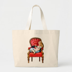 BOLSO DE TELA GIGANTE ALICE Y SU GATO, DINAH