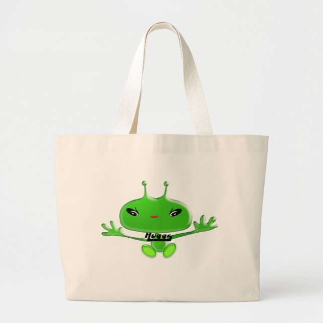Bolso De Tela Gigante Aliens Huggs (Frente)