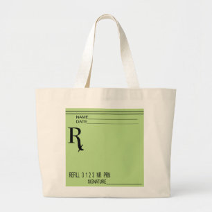 Bolso De Tela Gigante Almohadilla De Receta Rx - ¡Escriba Su Propia Rece