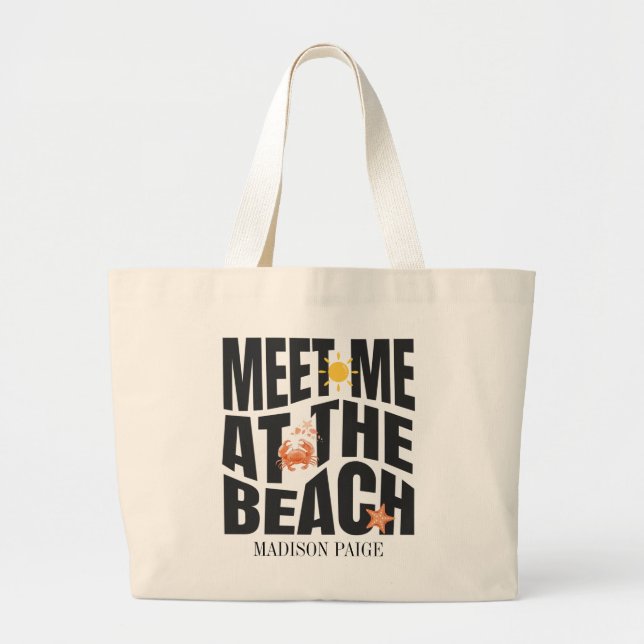 Bolso De Tela Gigante Aloha Beach Party Crab (Frente)
