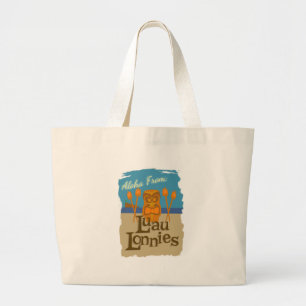 Bolso De Tela Gigante Aloha de Luau Lonnies Personalizado divertido Tiki