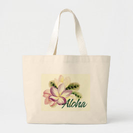 Bolso De Tela Gigante Aloha Plumeria