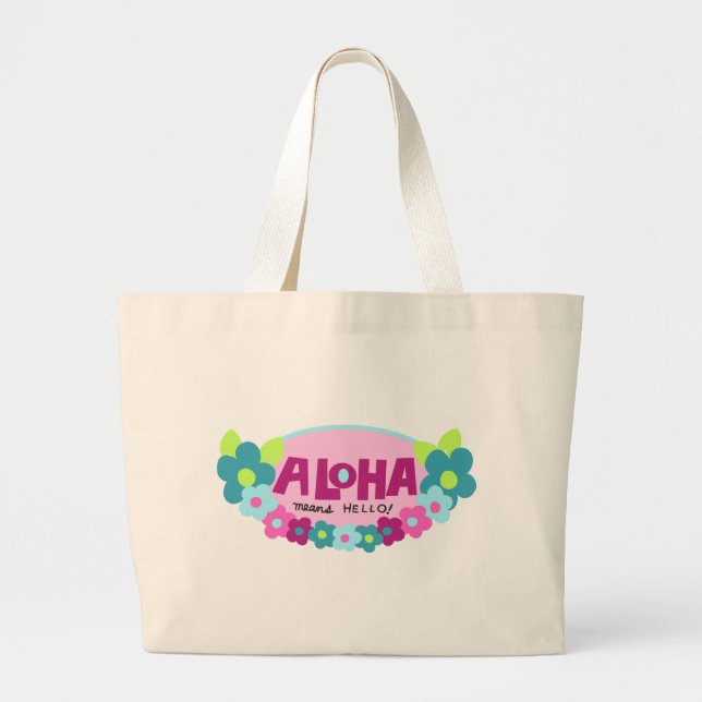 Bolso De Tela Gigante Aloha Significa Hello Beach Bag (Frente)