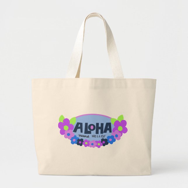 Bolso De Tela Gigante Aloha Significa Hello Beach Bag (Frente)