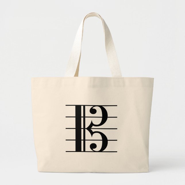 Bolso De Tela Gigante Alto Clef (Frente)